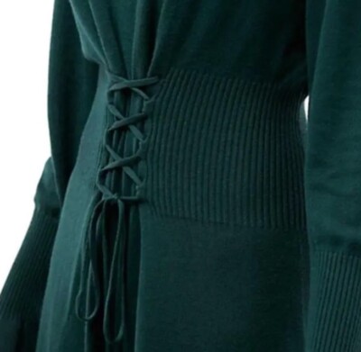 green emerald velvet dress Girls: Feeling Your Best Emerald Green Sweater Dress – Shop the Mint main image 0