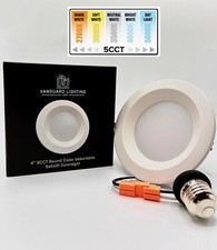 BOX OF 12 - 4" Round Smooth LED Downlight – 5CCT Color | 14W | 950LM | 120V