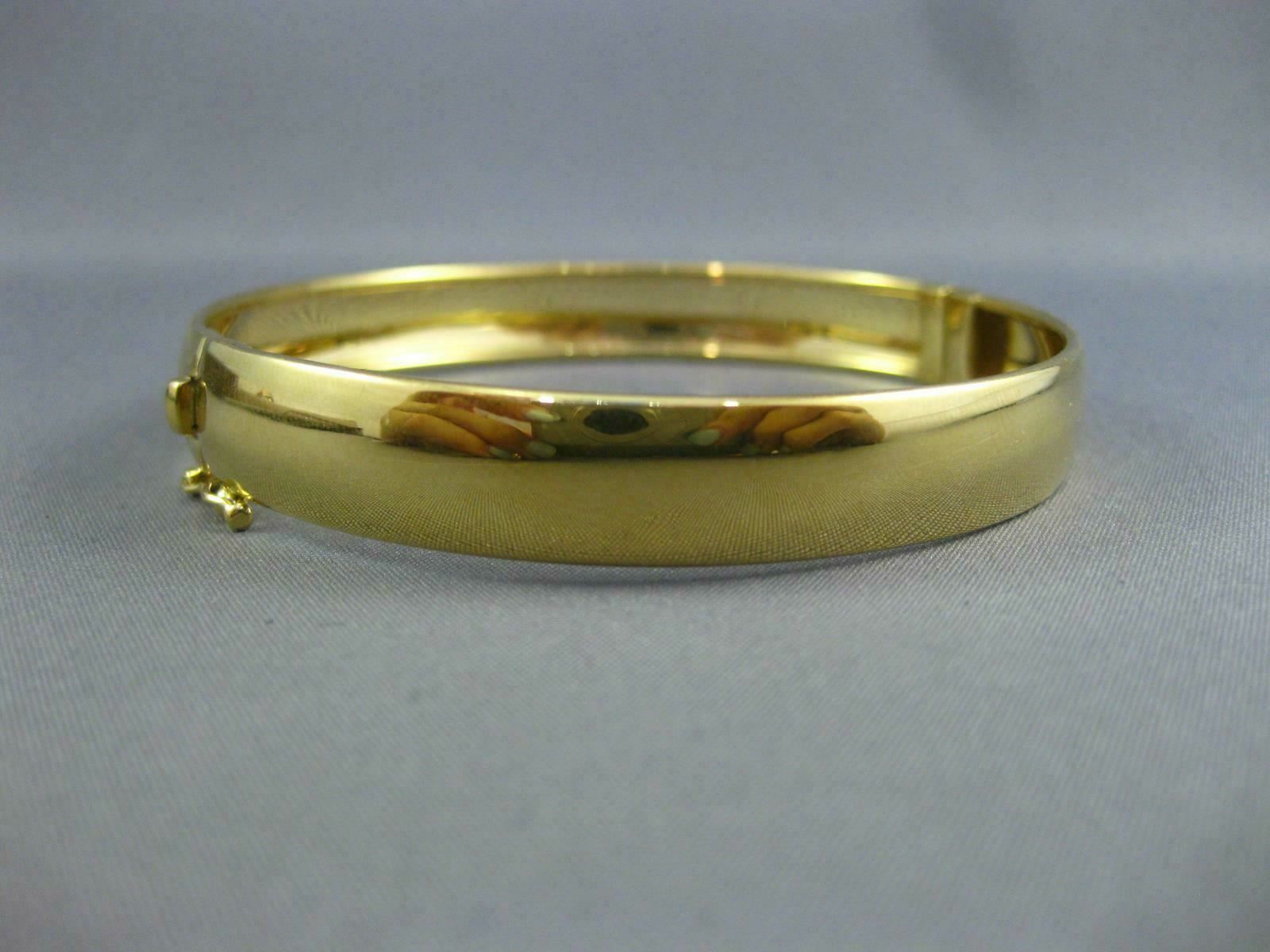 LARGE 18KT YELLOW GOLD 3D SOLID CLASSIC SHINY BAN… - image 4