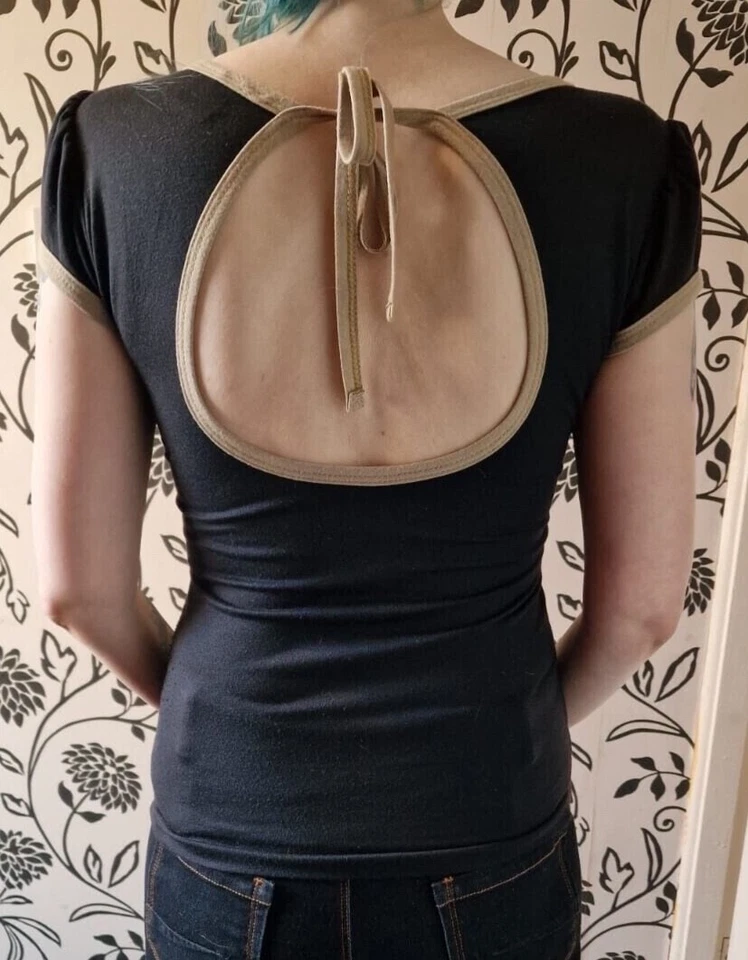 Top Rock Steady Clothing negro ojo de cerradura Reino Unido 8 pequeño Foto 2 de 4