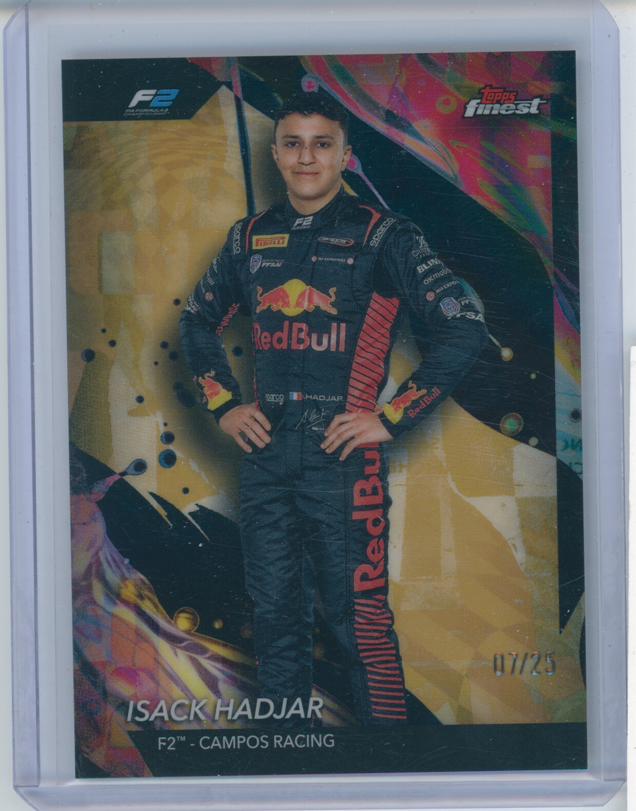 2024 Topps Finest Formula 1 F1 Isack Hadjar Uncommon Gold 07/25 #141