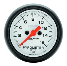 Autometer Phantom 52mm 1600 Deg F Electronic Egt Gauge Kit