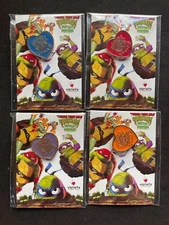 Full Set of 4 Teenage Mutant Ninja Turtles Mutant Mayhem "It's Turtle Time" Pin.