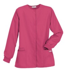 Wonderflex Scrubs Longsleeve Snap Front Closure Fuchsia XL
