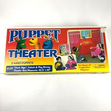 Puppet Theater Vision Toys Vintage 3 Hand Puppets 42.5"