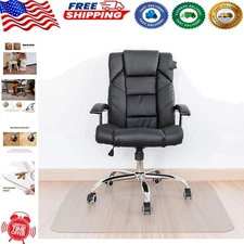 48" x 36" Transparent PVC Chair Mat for Hard Floors - Ergonomic Floor Protector
