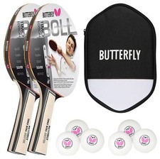 Tischtennisschläger Tischtennis Set Timo Boll Butterfly Silver 85015 ITTF Belag