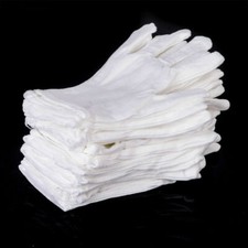 White Cotton Gloves for dry hands, eczema, women, men, cloth gloves, liners