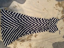 women's bar iii blue striped maxi dress, size small