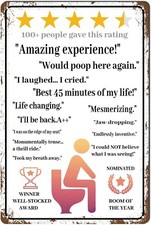 Funny Bathroom Decor Amazing Toilet Metal Sign - Would Poop Here Again Vintage T