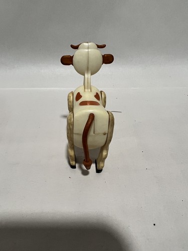 Vintage Fisher Price Little People White COW Play Family Farm 3.5”H Hong Kong - Picture 2 of 5