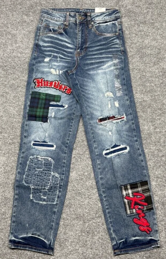 Jean homme Rue21 26X30 bleu coupe ample Supreme Flex Distressed Kings neuf