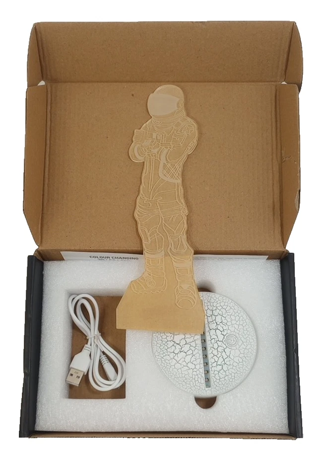 Luz noturna Fortnite Dark Voyager 3D LED – Presente para jogadores – Decoração com base craquelada - Imagem 3 de 4