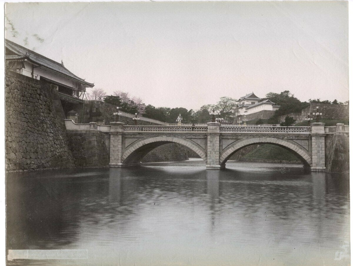 c.1880's JAPAN BRIDGE LEADING TO CASTLE TOKYO | eBay