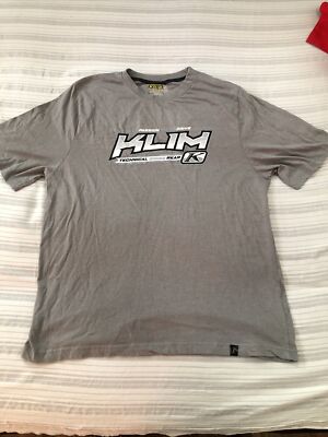 KLIM Technical Riding Gear LARGE gray Graphic T-shirt Horizon T