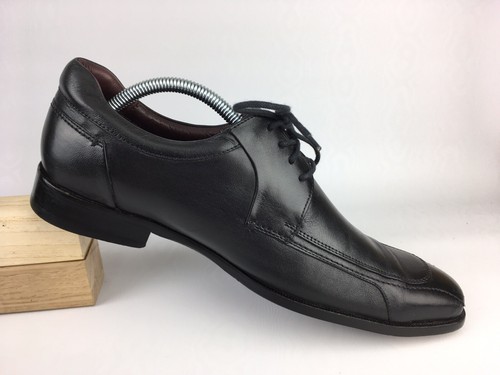 Johnston & Murphy Para Hombres Cuero Negro Delantal Puntera Mocasín Vestido Zapato Talla 10 M - Imagen 3 de 11