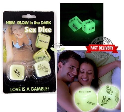Couples Sex Dice Glow In The Dark Adult Kama Sutra Love Foreplay Game Gift - Picture 2 of 3
