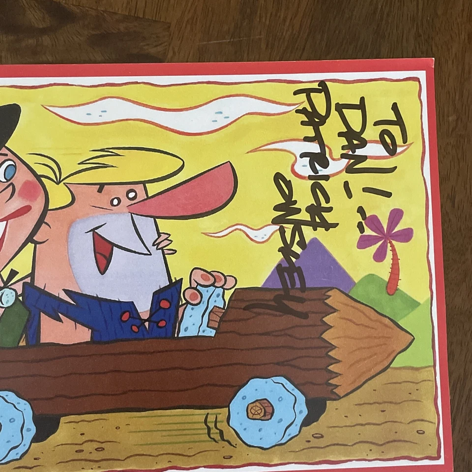 RARE AUTOGRAPH HANNA BARBERA ARTWORK PATRICK OWSLEY SIGNED THE FLINTSTONES - Image 4 of 4