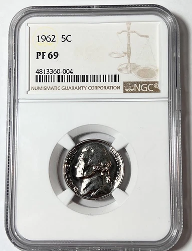 1962 JEFFERSON Nickel, NGC PROOF-69