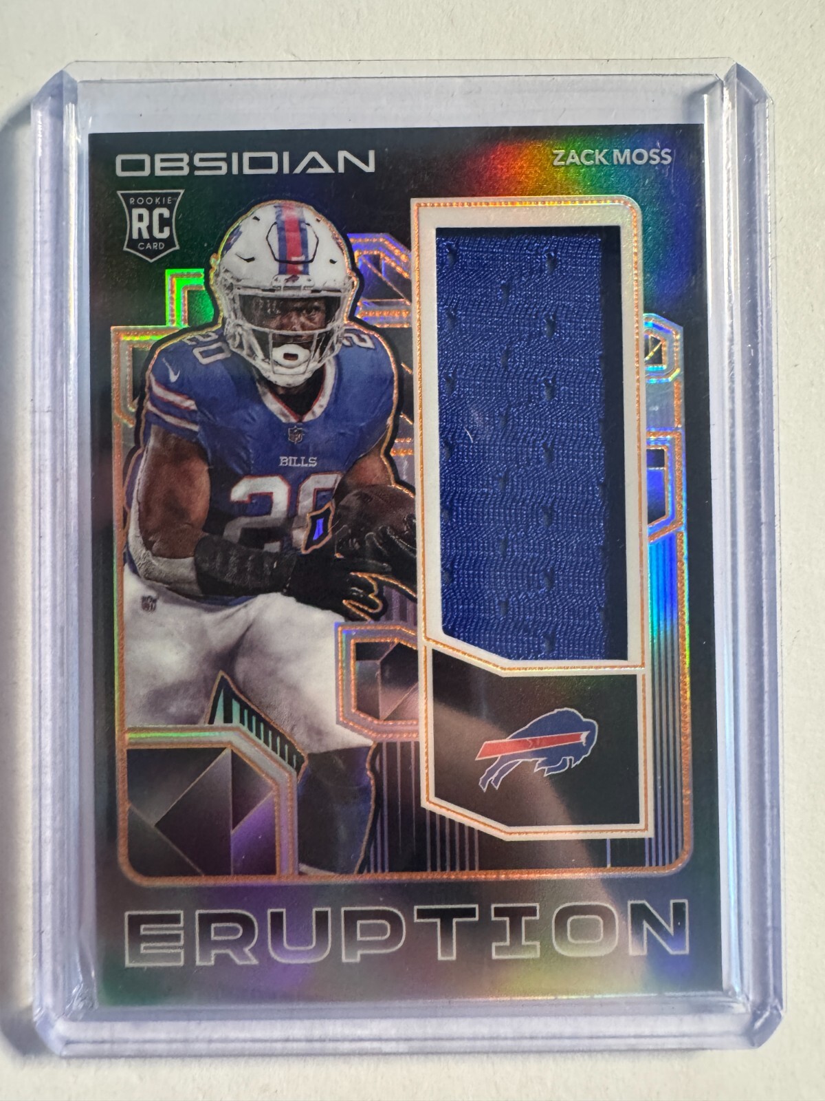 Zack Moss Panini Obsidian Draft Picks Autographs #31 Autographs Electric Etch Orange