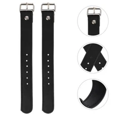 1 Pair Bike Front Basket Strap Cycling Front Strap Bike Adjustable Leather Strap