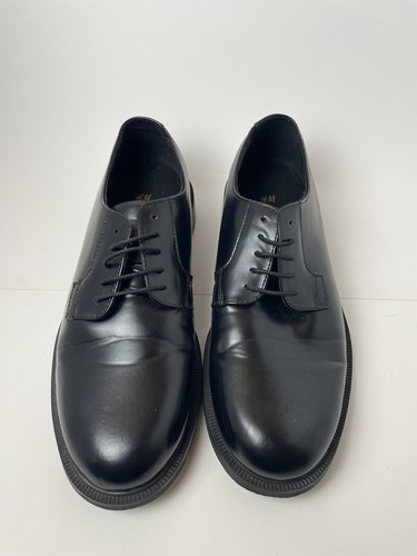 H&M Dress Shoes Oxford Lace Up Pointed Toe Black Mens Size 7.5 - Picture 6 of 7