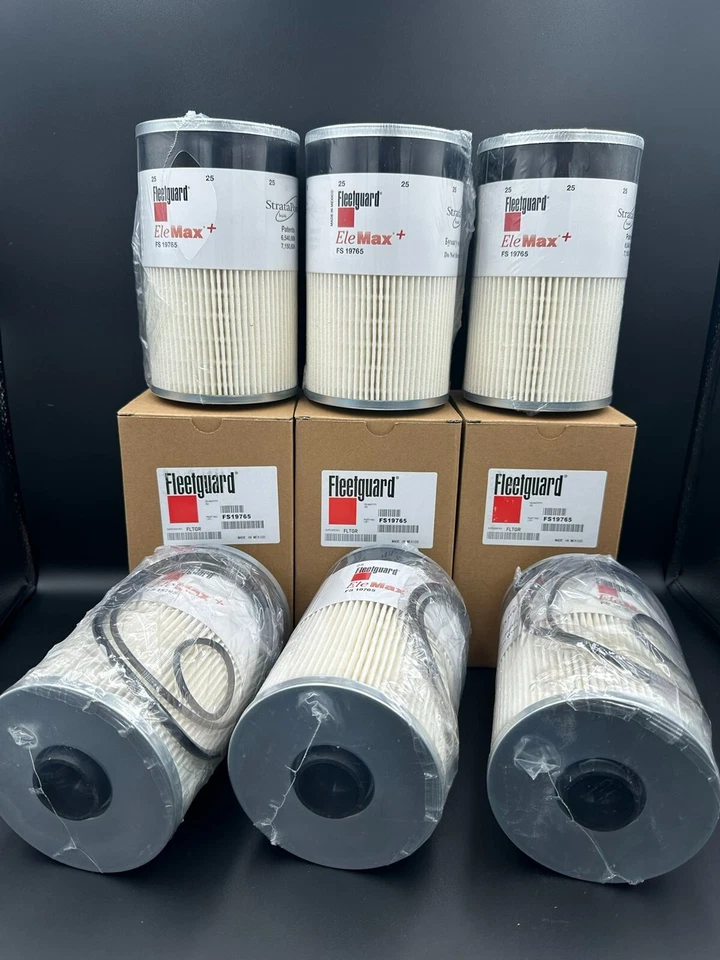 Filtro separador de agua combustible Fleetguard FS19765 6 PIEZAS Cummins ISX Paccar MX Foto 2 de 4