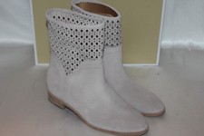 NEW NIB MICHAEL KORS Cement Suede Leather SUNNY Ankle Bootie Boots 195