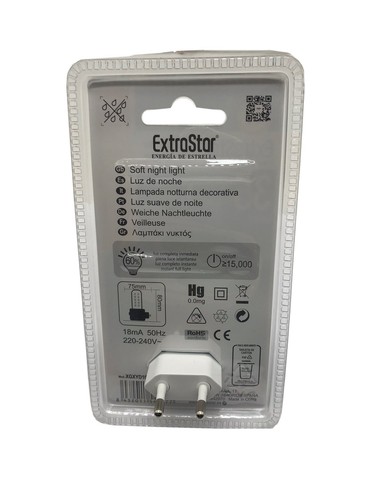 LUZ PARA ENCHUFE CON INTERRUPTOR CONSUMO 1 WATIO - Imagen 2 de 3