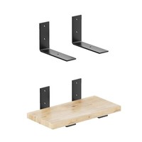 Qls RegalträGer 2 StüCk FüR Wandregal 15X10X3 Cm Schwarz Stahl