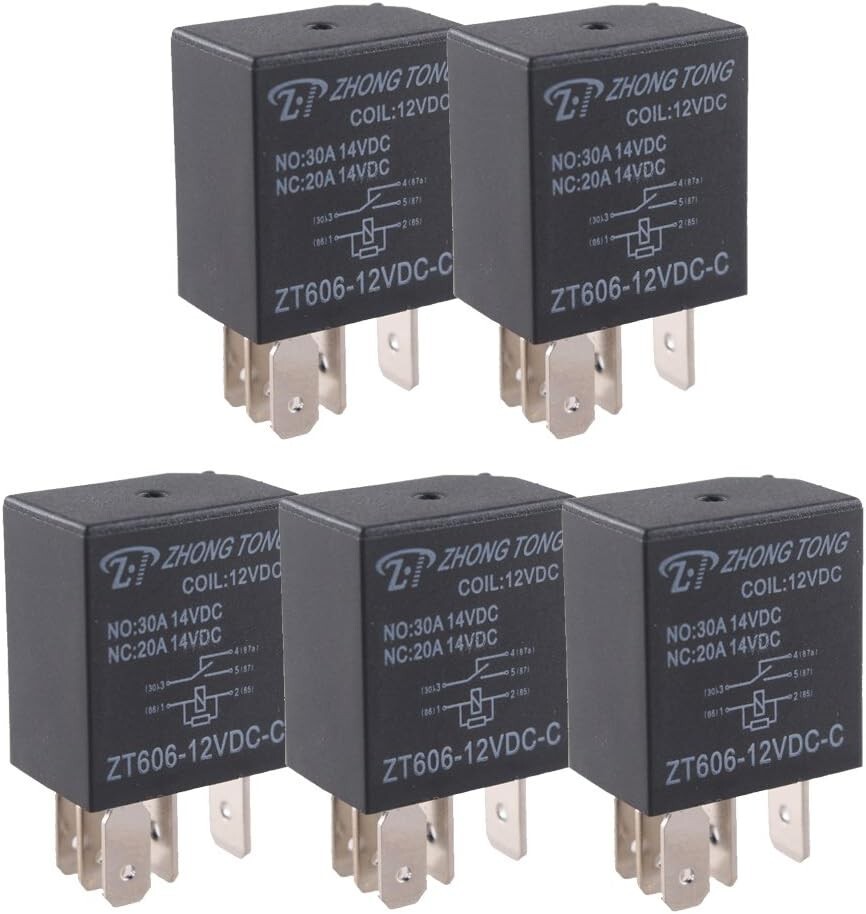 5 PACK 5 PIN Relay Universal RY612 RY609 Fits Buick Ford Toyota GM