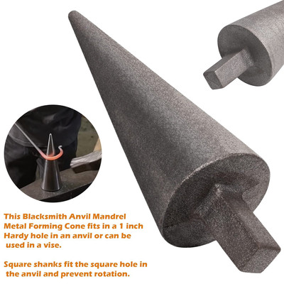 Blacksmith Anvil Mandrel Metal Forming Cone 1'' Hardy Tool