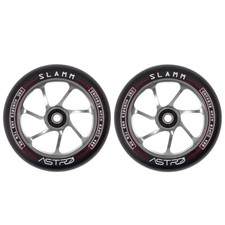 Slamm 110mm Astro Metal Core Stunt Scooter Wheels Titanium Pair - SALE WAS £50