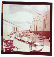 1953 SS Aloca Steamship Planter New Orleans Cargo Load Kodak Transparency 6 LX46