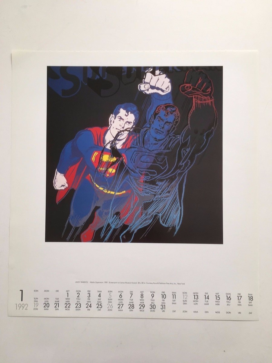 ANDY WARHOL,SUPERMAN,1981,RARE AUTHENTIC PRINT FROM 1992 TE