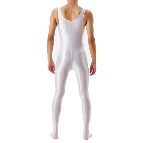 Para hombre Sin mangas Satén Brillante Brillante Prenda para el torso sin mangas Traje Body Mojado Mono - Imagen 11 de 32