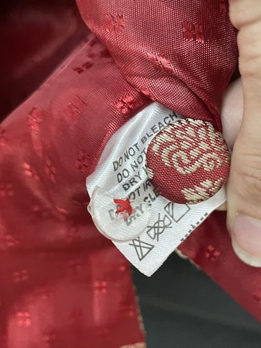 Vastramay Indianerweste Nehru Jacke Weste Gr. 14/45 rot goldener Knopf - Bild 9 von 15