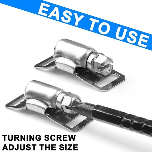 `9.8ft Adjustable Large Hose Clamps Worm Gear Stainless Steel Clamp+6 Fasteners` - Picture 23 of 23