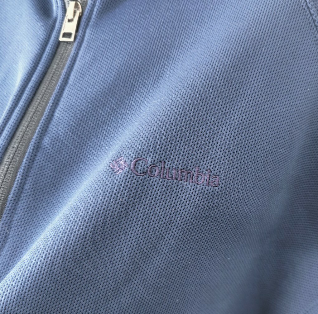 Columbia Dark Blue Partial Zip Pullover Jacket Sw… - image 3