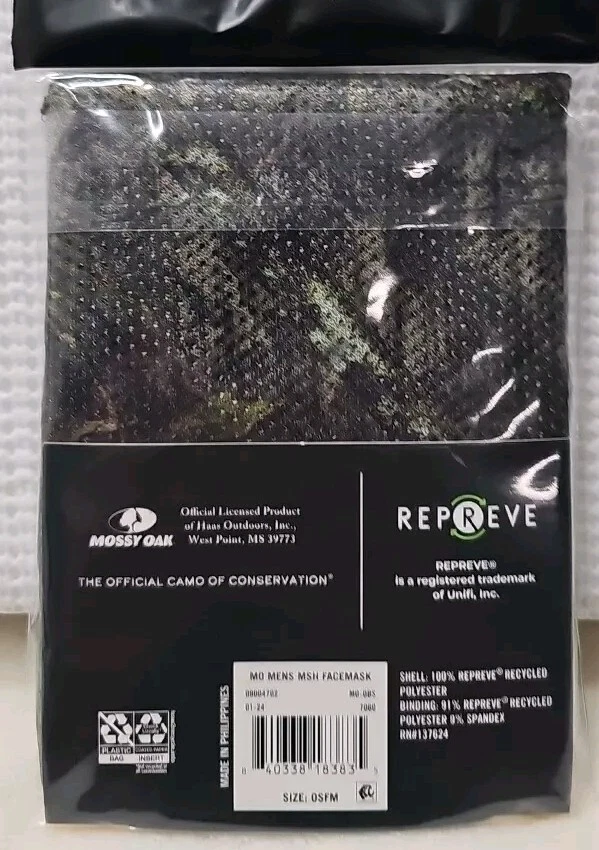 Turkey Hunt Accessories Mesh Facemask Mossy Oak "OBSESSION" NWTF Official Camo - Image 2 of 2