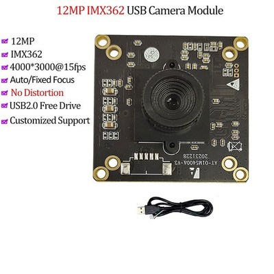 4K 12MP IMX362 Camera Module PDAF AF/FF Auto Focus 15fps Webcam UVC  OTG