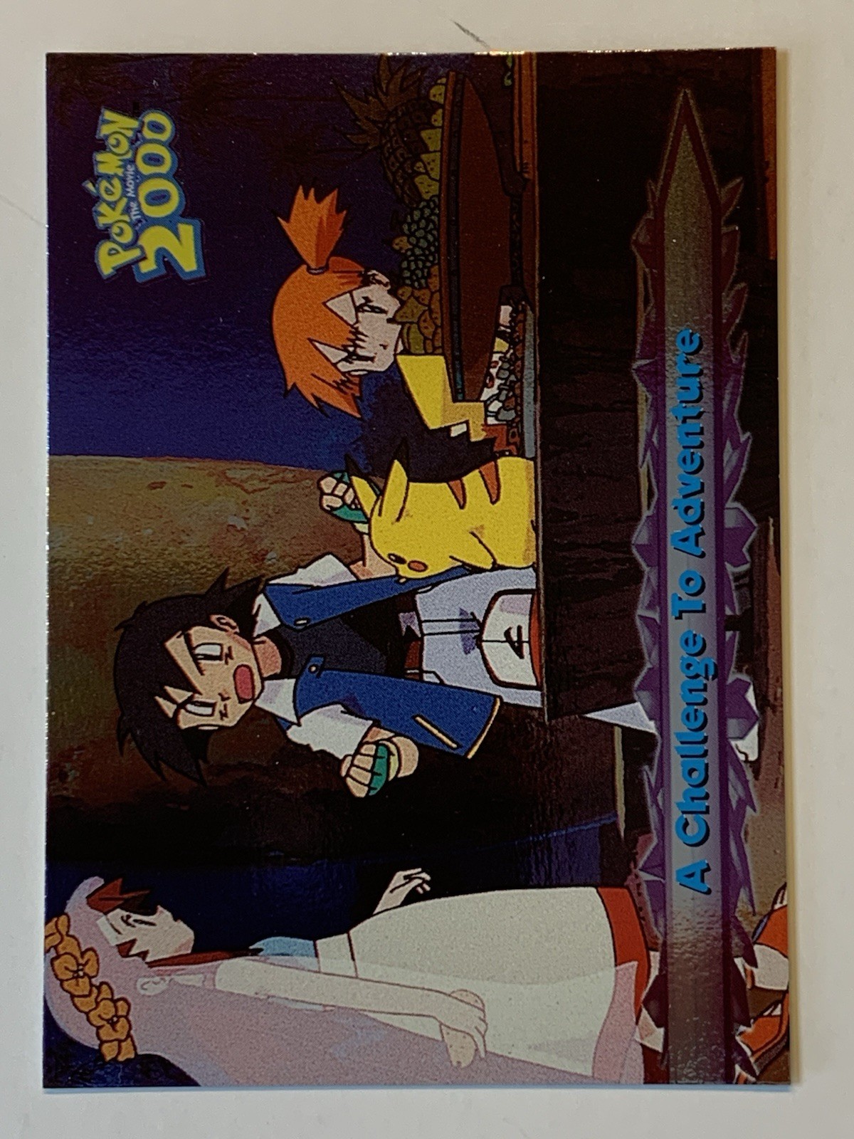 Topps Pokemon the Movie 2000 #27 A Challenge To Adventure (B) Silver Foil