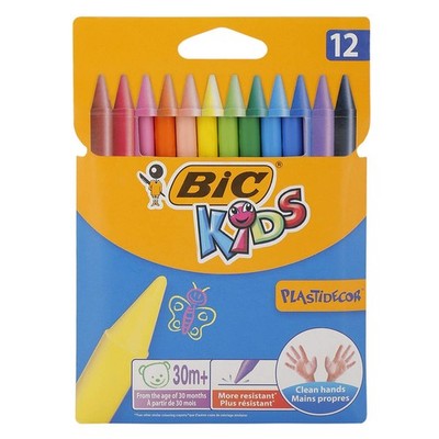 Bic Kids Plastidecor Crayons Colour Hard Long-lasting Office Product