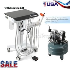 Portable Dental Mobile Delivery Unit System Treatment Cart With Air Compressor