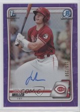 2020 Bowman Draft Chrome Picks Purple Refractor 115/250 Jackson Miller Auto 0b0
