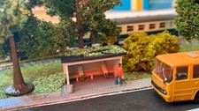 3D Druck DDR Buswartehäusschen Haltestelle ÖPNV  Spur H0 Modellbahn