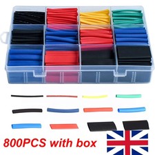 800PC Heat-Shrink Tubing Tube Sleeve Kit Car Electrical Assorted Cable Wire Wrap