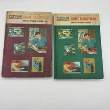 Lot 2 Popular Mechanics Home HandyMan Encyclopedia & Guide  1961 Vol 1 And 10