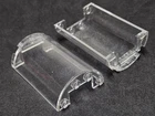 Lego Panel Round Cylinder Half 2x4x5 [85941 / 35312 / 35313] Trans Clear x2
