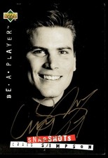1994-95 Upper Deck Be a Player Autographs Snap Shots Craig Simpson Auto Buffalo